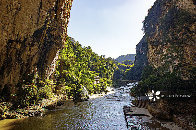 中国贵州毕节市织金县织金大峡谷风光图片素材