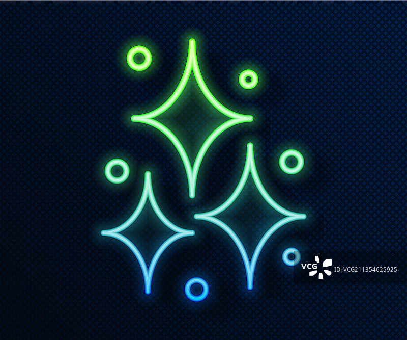 发光的霓虹灯线条烟花图标图片素材