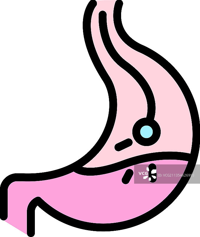 内窥镜诊断彩色轮廓图标图片素材