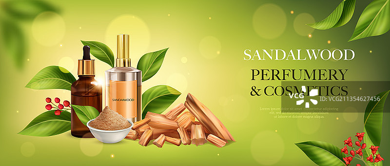 逼真的檀香海报图片素材