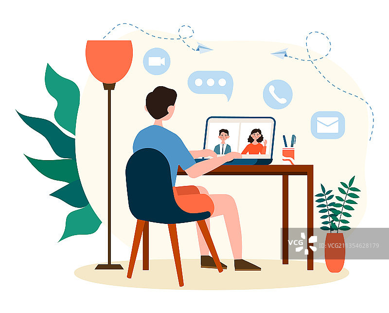 在线沟通概念图片素材