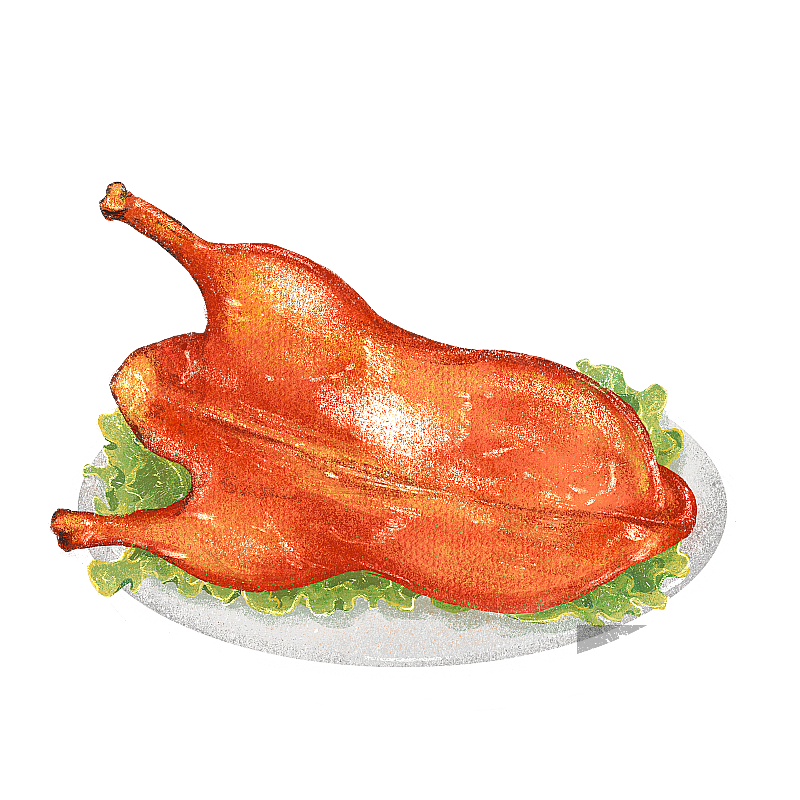 北京烤鸭元素图片素材