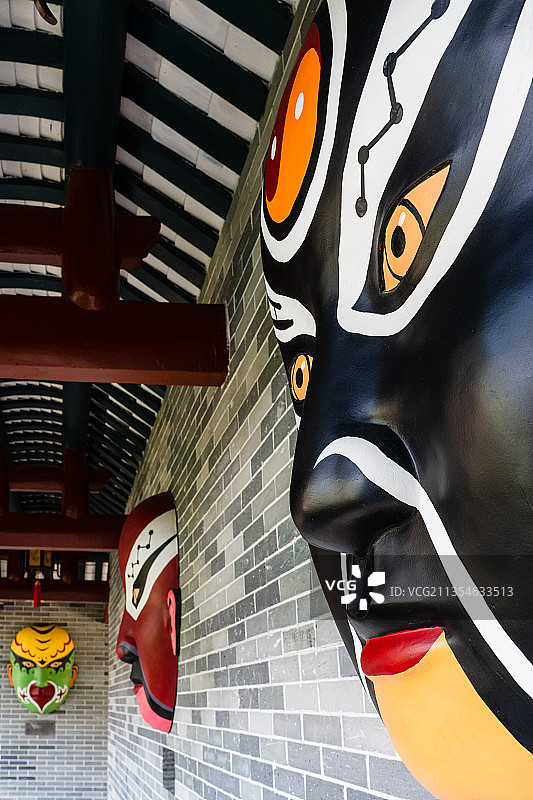 京剧脸谱墙图片素材