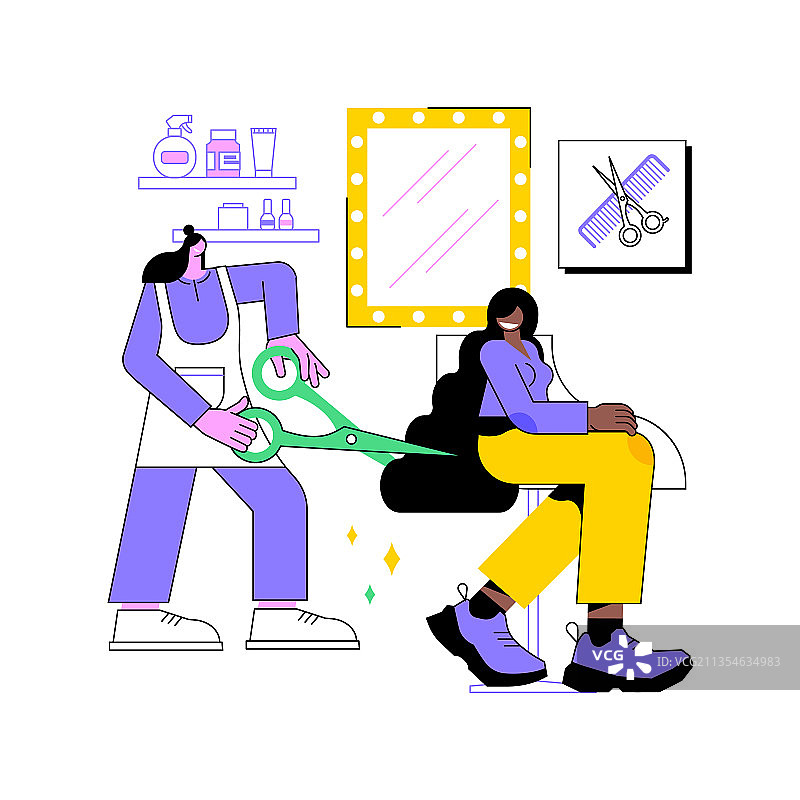 美容院抽象概念图片素材