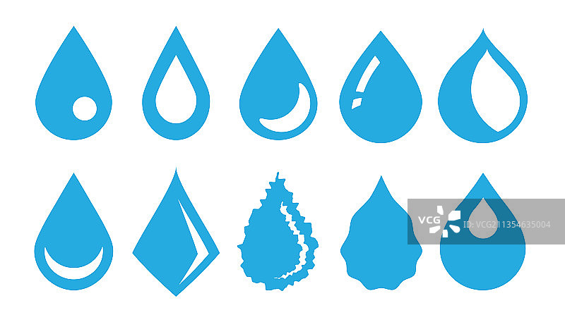 水滴滴落湿润图标符号图片素材