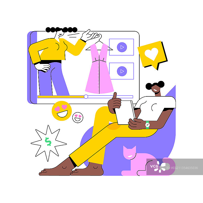 时尚博客抽象概念图片素材