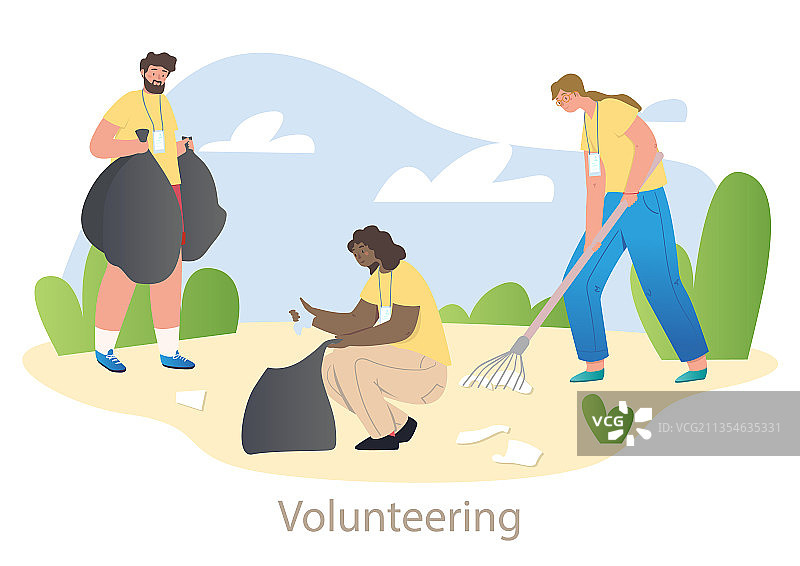 海滩清洁概念图片素材