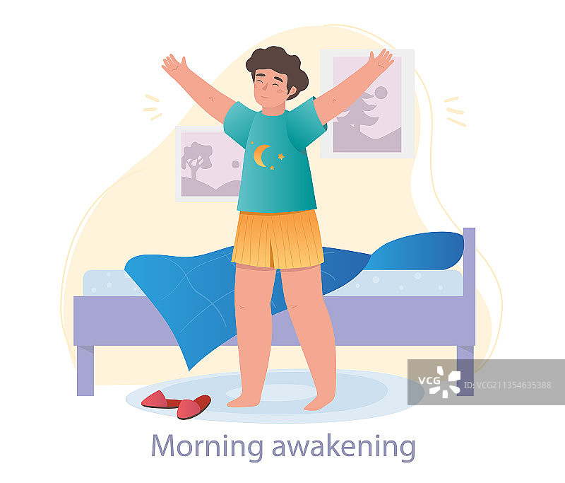 清晨醒来概念图片素材