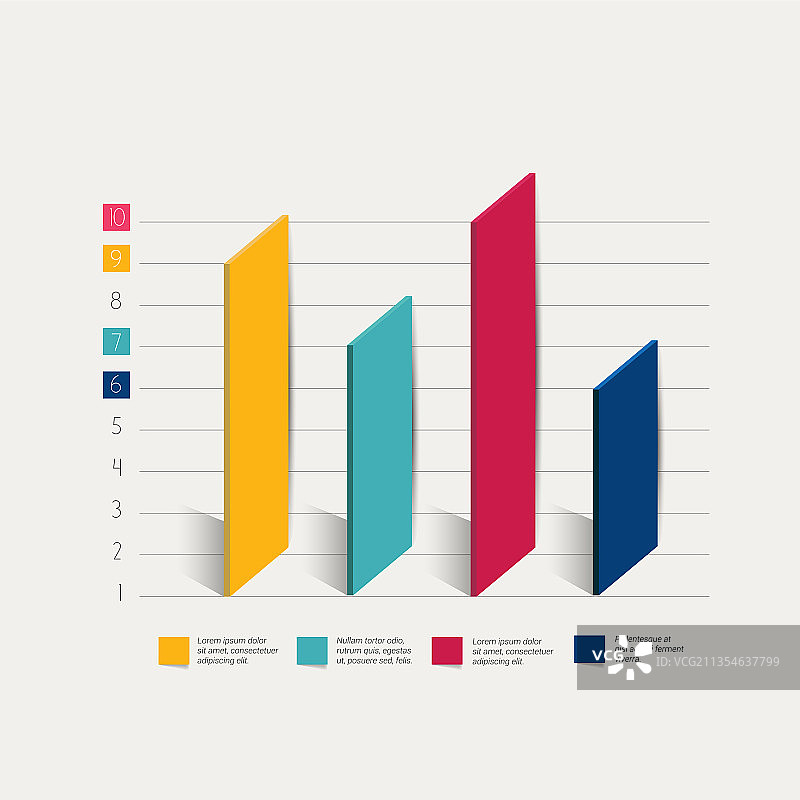 3D图表柱状信息图元素图片素材