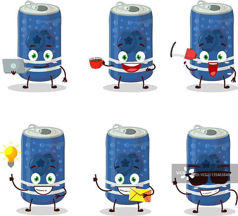 浆果苏打水罐头卡通形象图片素材