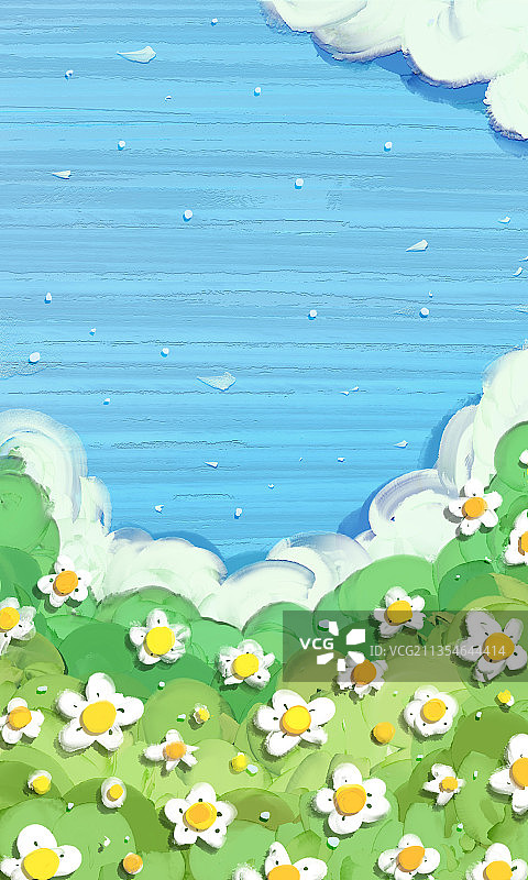 刮刀油画风清新白色花卉壁纸手机壳图片素材