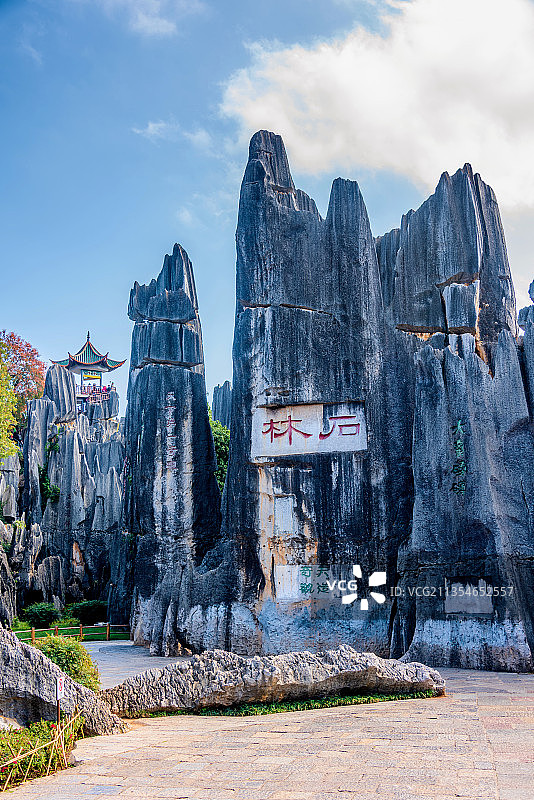 中国云南昆明石林风景区胜景图片素材