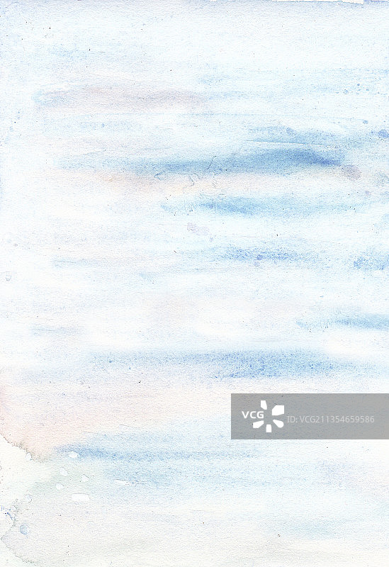 水彩插画意境背景唯美海岸图片素材