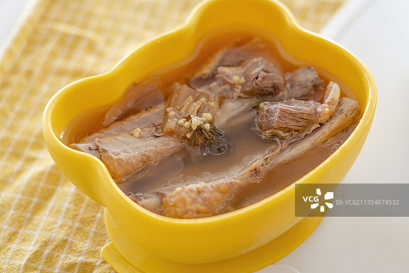 儿童餐排骨汤图片素材