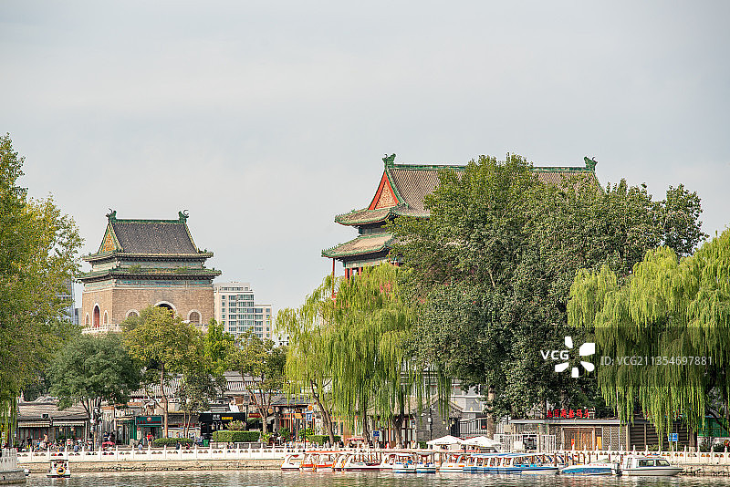 夏天北京钟鼓楼风光图片素材