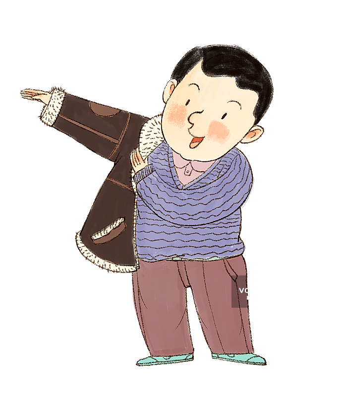 穿衣服的爸爸人物元素图片素材