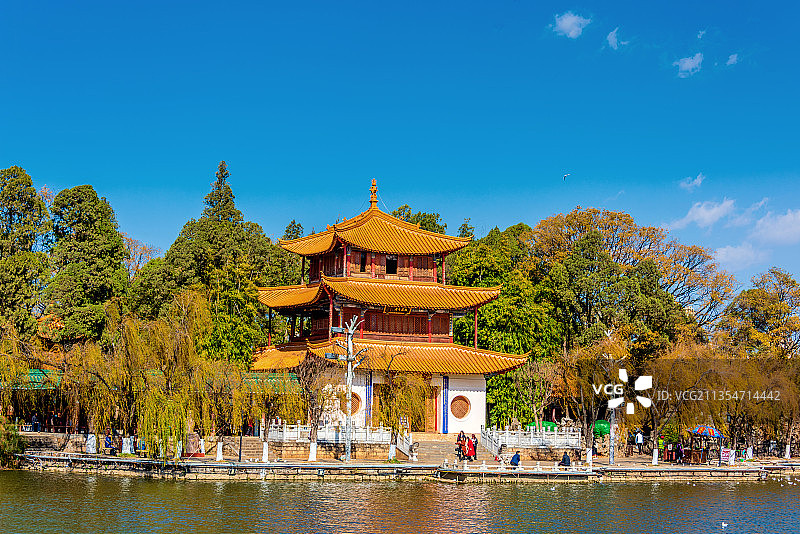 中国云南昆明大观公园大观楼图片素材