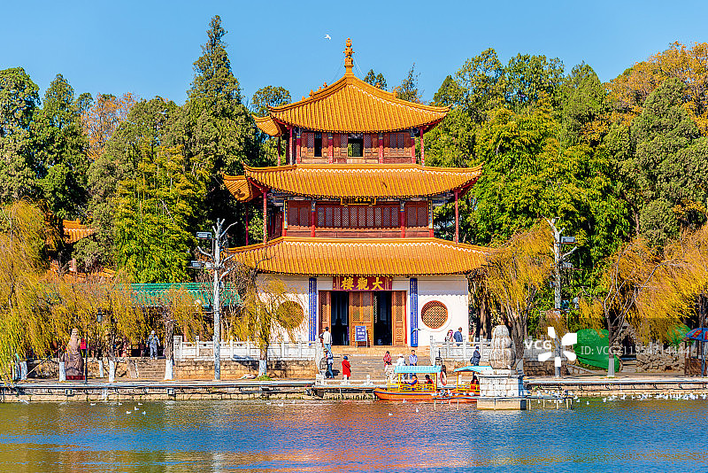 中国云南昆明大观公园大观楼图片素材