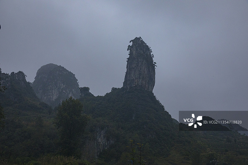 中国贵州毕节市纳雍县枪杆岩景区图片素材
