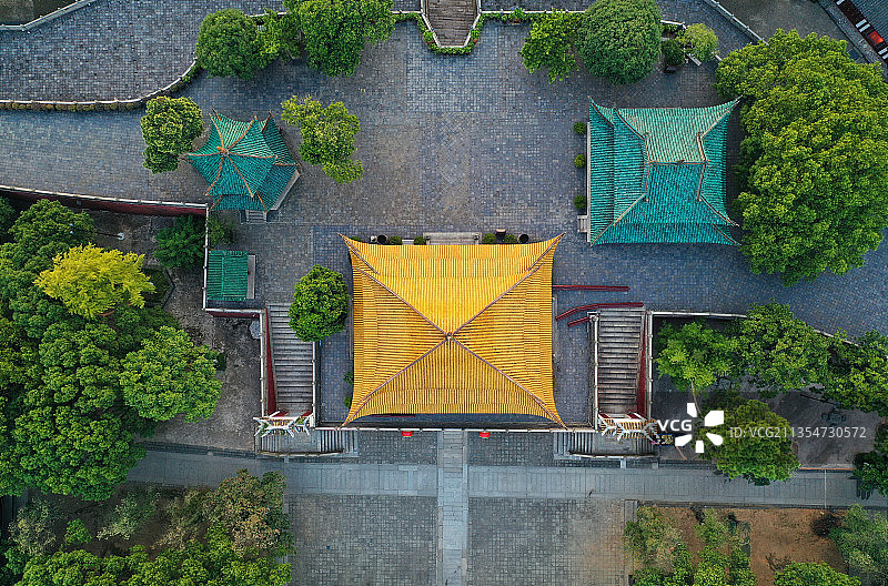 湖南省岳阳市国家重点风景名胜岳阳楼景区航拍图片素材