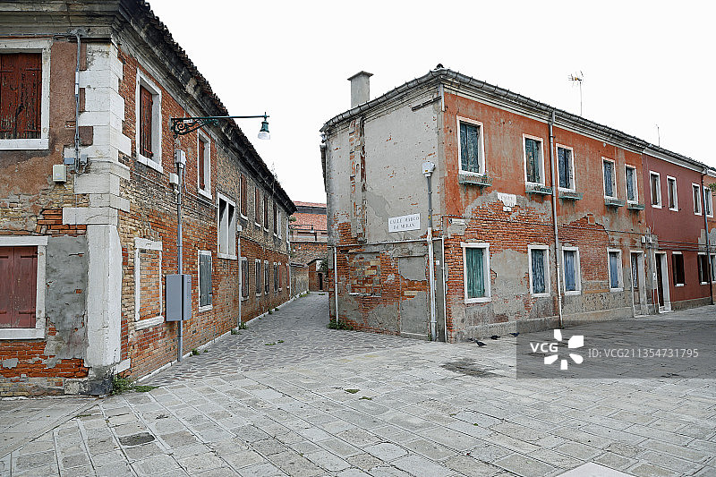 意大利威尼斯穆拉诺岛上的空旷区域图片素材