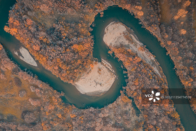 S湾——航拍额尔古纳河图片素材