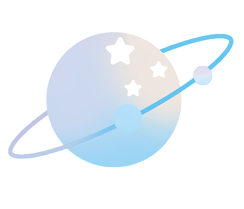 可爱手绘简约插画涂鸦唯美星球宇宙图片素材