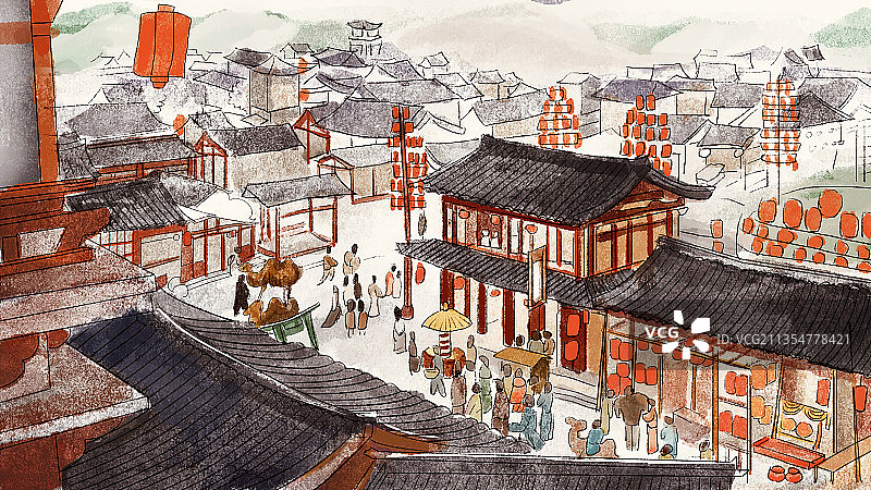 古风场景-元宵图片素材