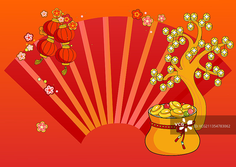 矢量插画喜庆背景图片素材