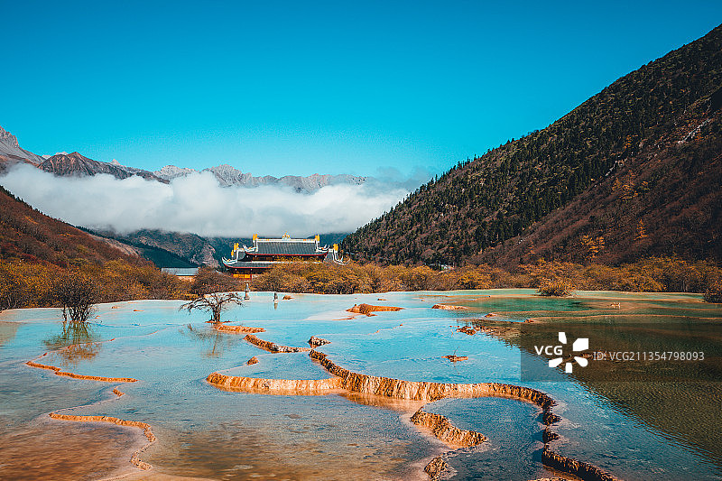 黄龙风景区—五彩池图片素材