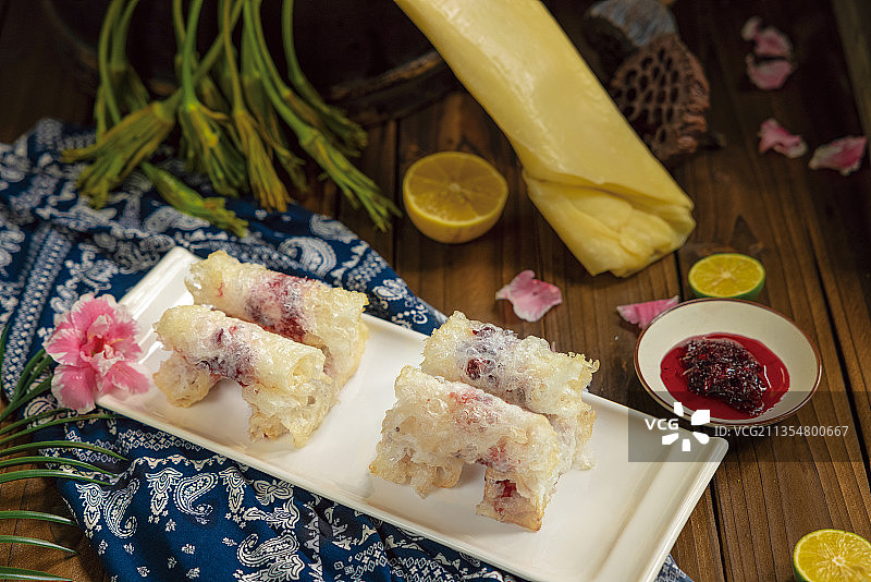 玫瑰馅炸乳扇图片素材