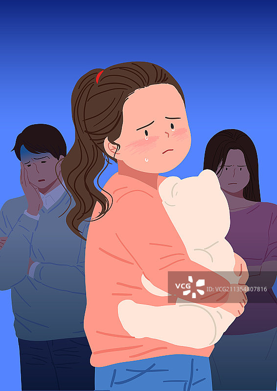 情侣、家庭问题、冲突、争吵、悲伤、孩子图片素材