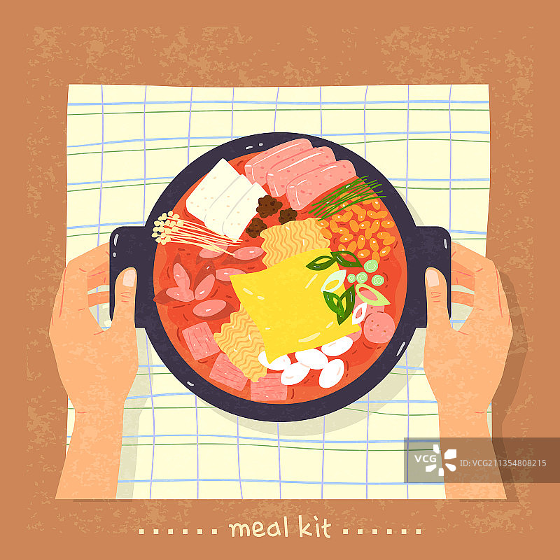 方便食品料理包，俯视角度炖菜图片素材