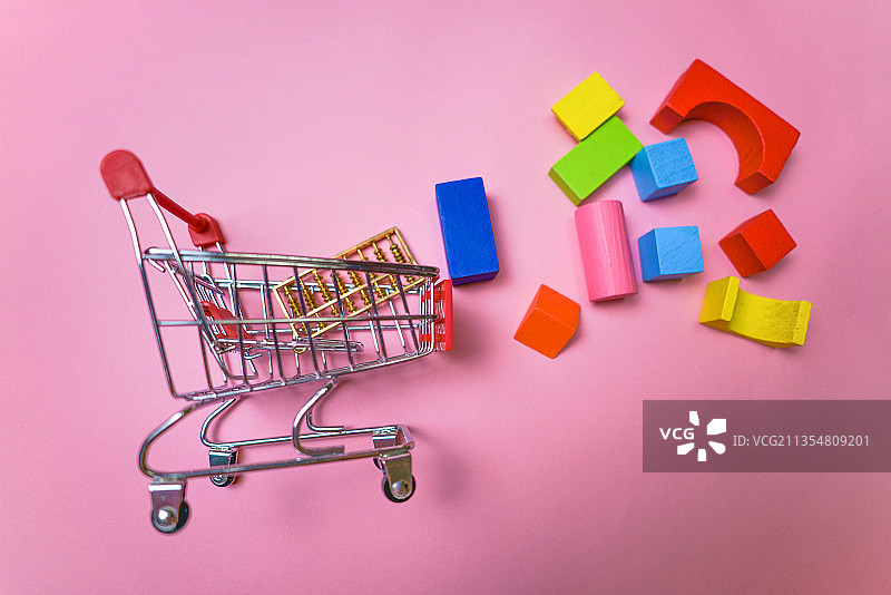 购物车，粉色，双十一，电商，网购，购物图片素材