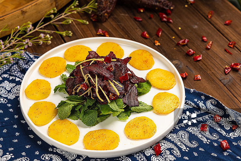 油淋干巴图片素材