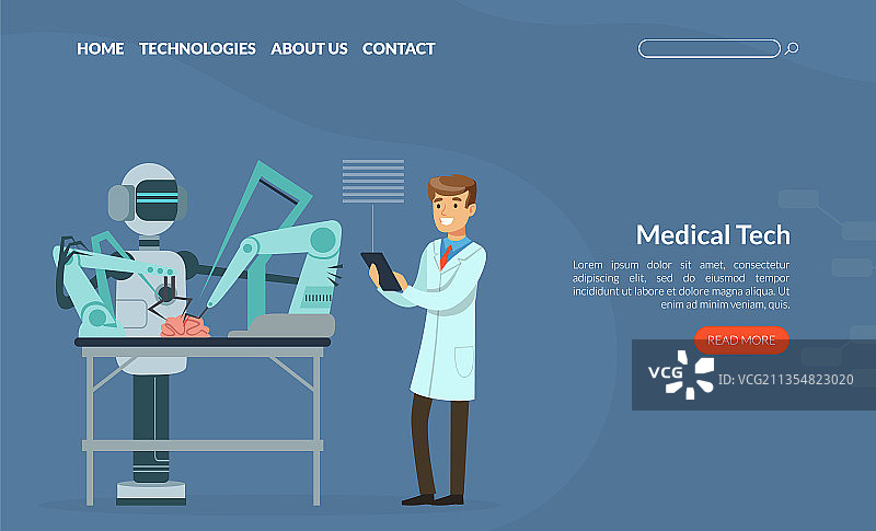 进行人脑实验的男科学家图片素材