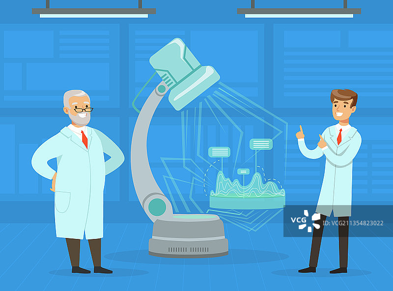 男人科学家进行实验图片素材