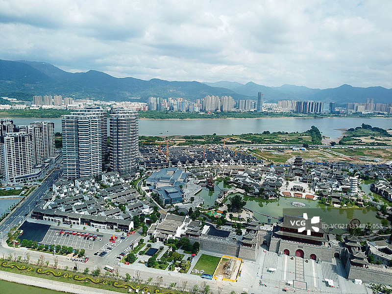 福州闽候闽越水镇城市风光图片素材