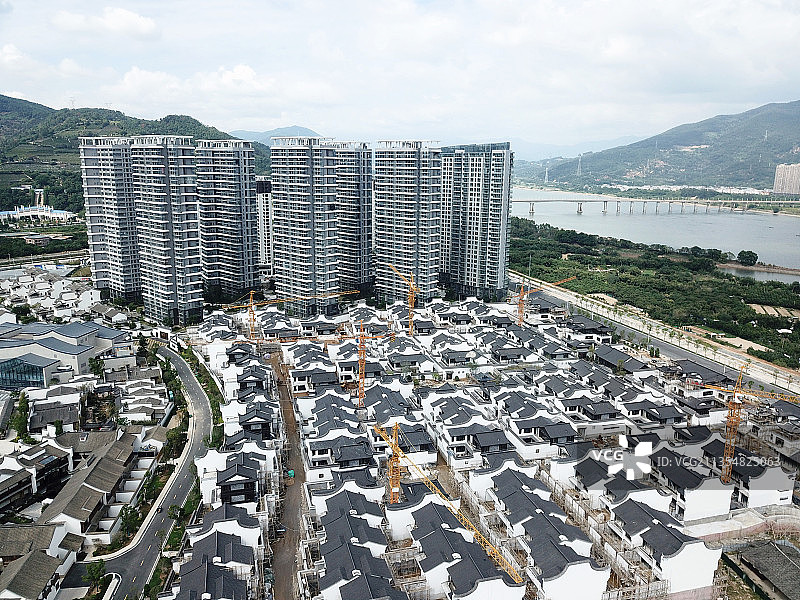 福州闽候闽越水镇城市风光图片素材