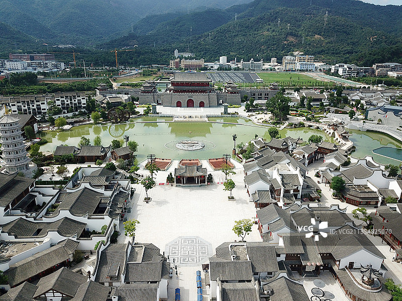 福州闽候闽越水镇城市风光图片素材