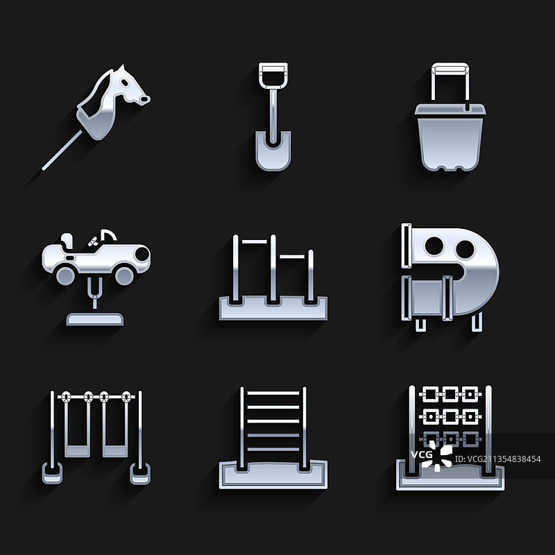 单杠瑞典墙井字游戏套装图片素材