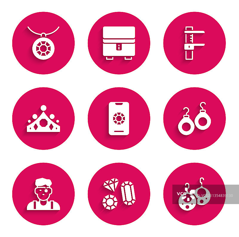 珠宝、在线购物、宝石耳环套装图片素材