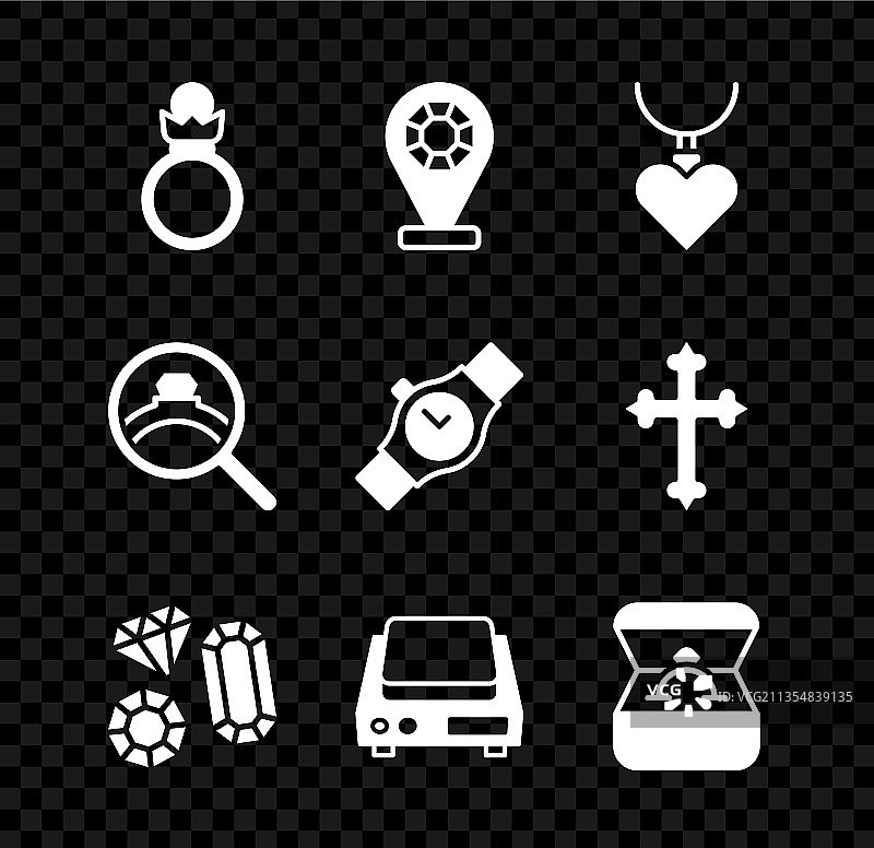 钻石订婚戒指珠宝店图片素材