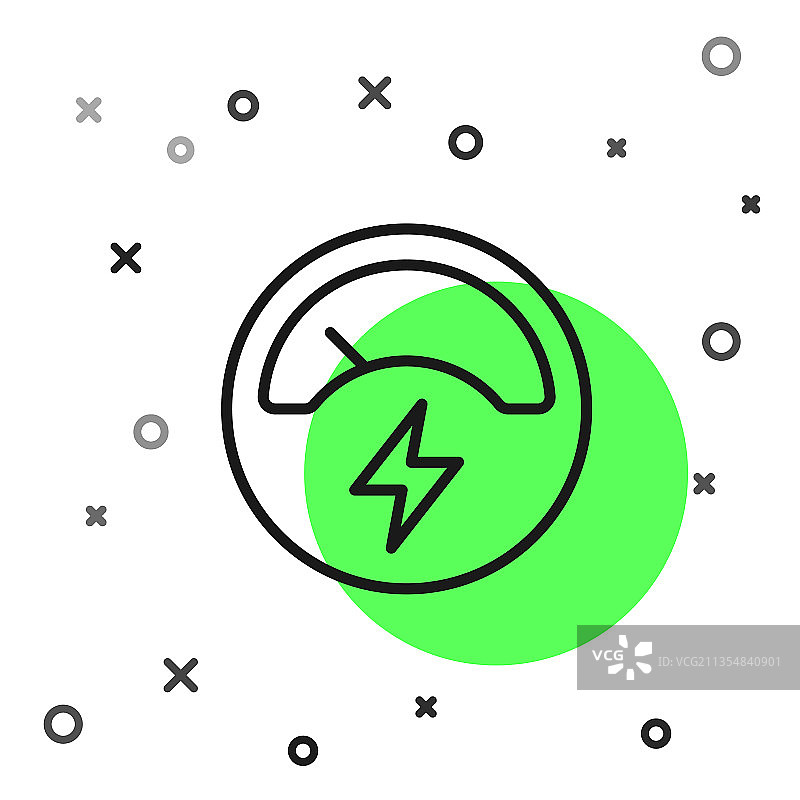 黑色线条安培表万用表电压表图片素材