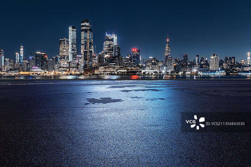 美国曼哈顿城市风光道路平台图片素材