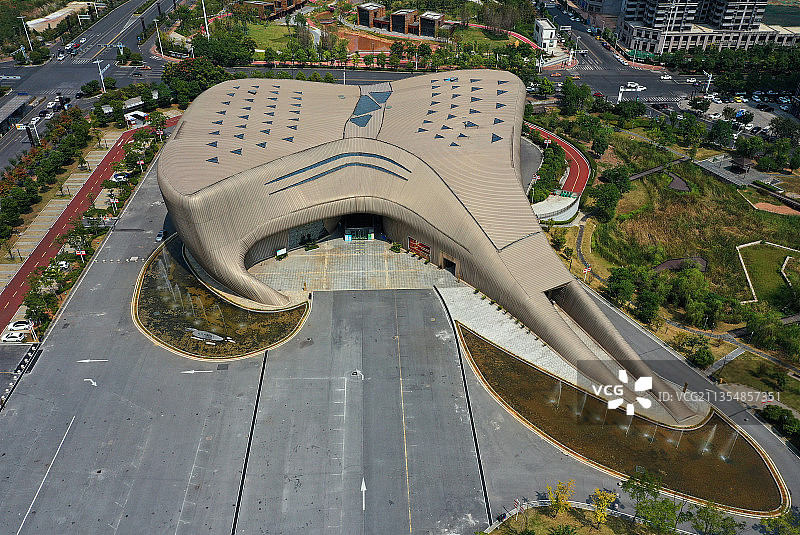 湖南省株洲市天元区株洲博物馆航拍图片素材