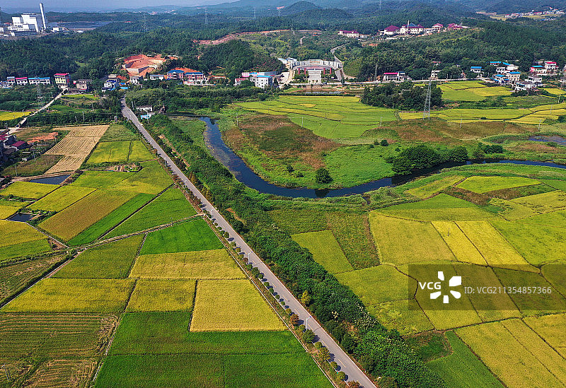 湖南省湘潭湘乡市陈赓故居大将广场航拍图片素材