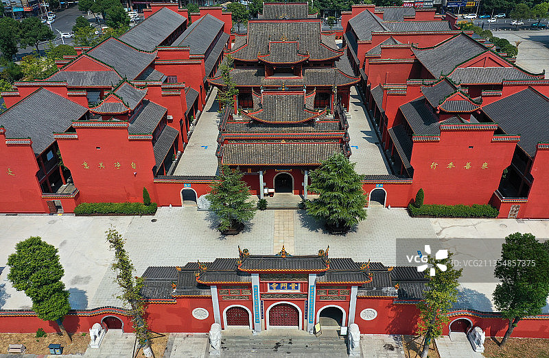 湖南省湘潭湘乡市云门寺航拍图片素材