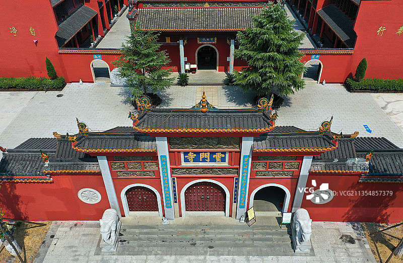 湖南省湘潭湘乡市云门寺航拍图片素材