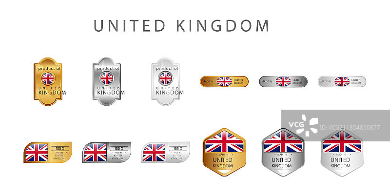 英国制造标签印章徽章或标志图片素材